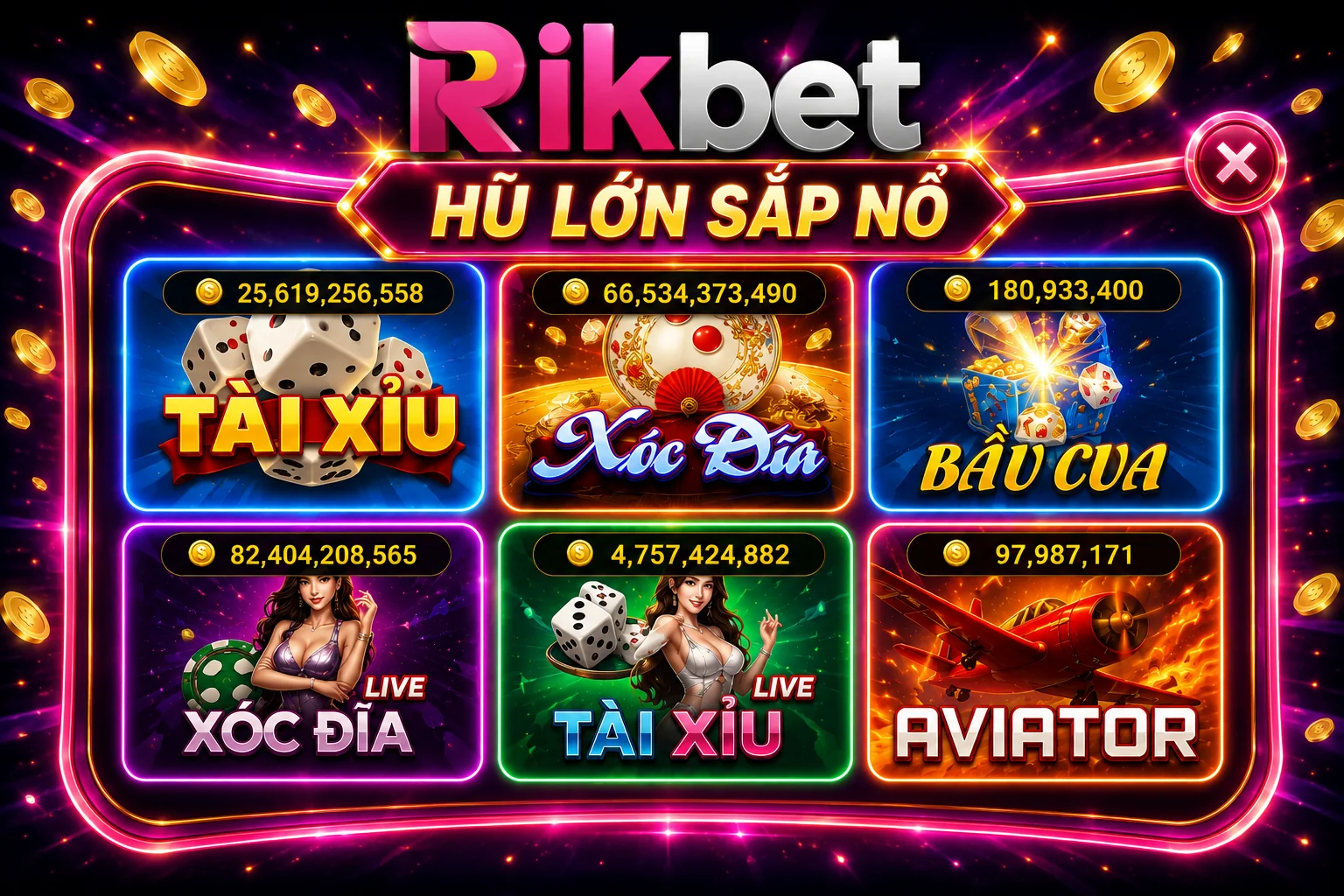 Quay ngay hũ lớn sắp nổ tại nhà cái Rikbet